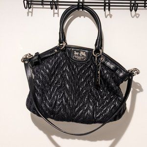 Coach Black Quilted Nylon 70th Anniversary Satchel